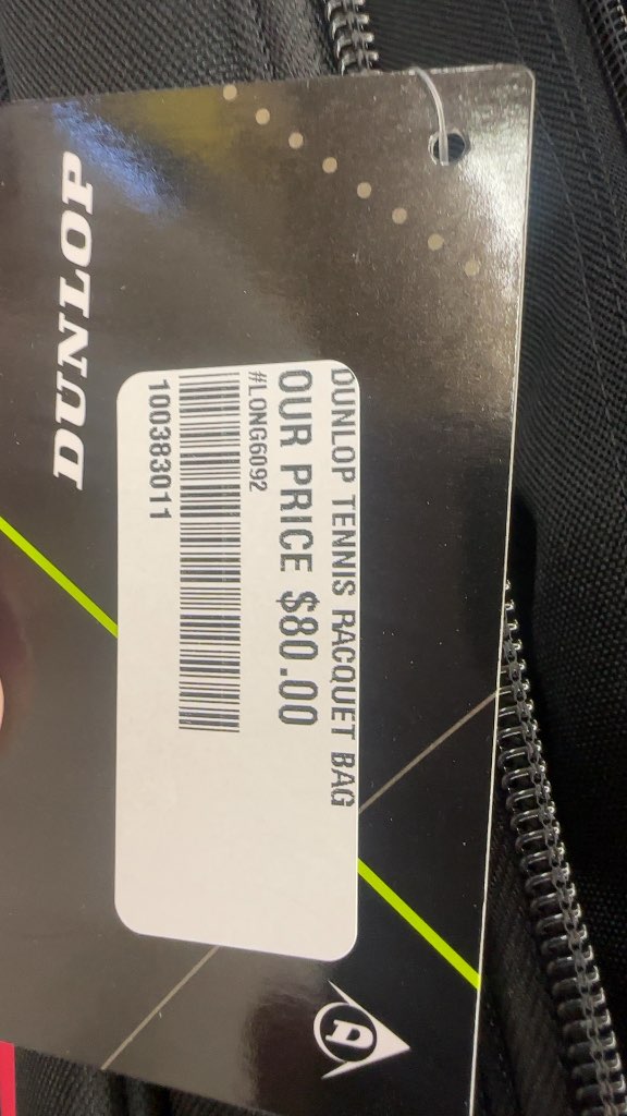 Dunlop Tennis Racquet Bag Powered by Srixon Red/Black New Condition