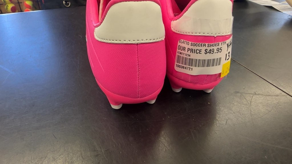 Elatto Youth Soccer Cleats - Pink - Size 13