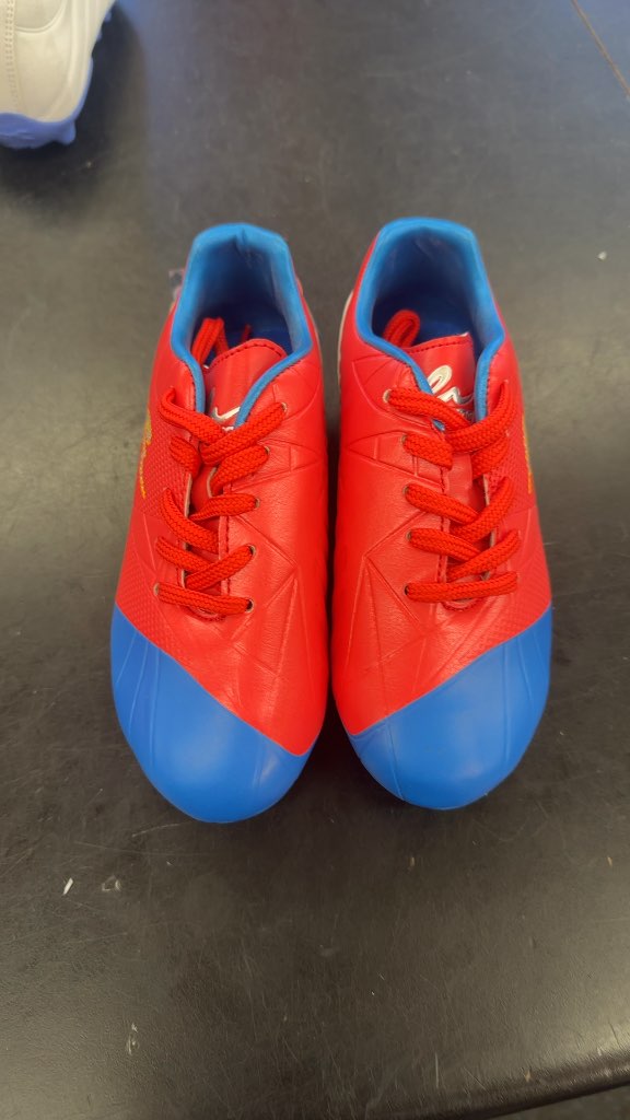 Elatto Youth Soccer Cleats - Red/Blue - Size 12