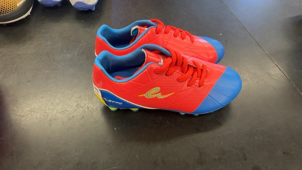 Elatto Youth Soccer Cleats - Red/Blue - Size 12