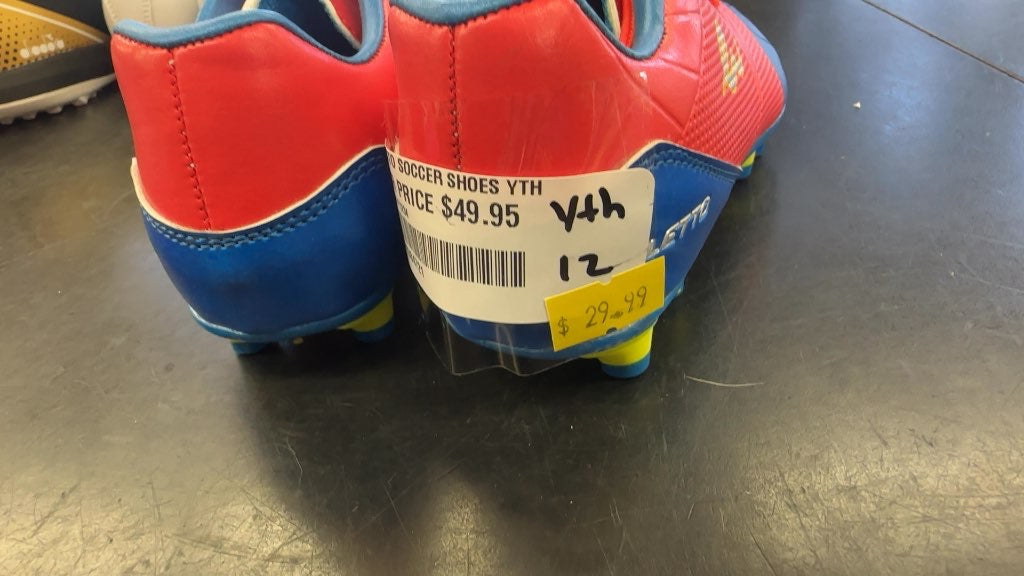 Elatto Youth Soccer Cleats - Red/Blue - Size 12
