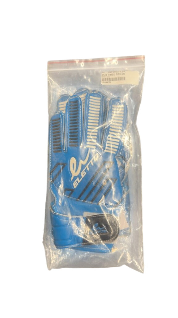 Eletto Flip Soccer Goalie Gloves - Blue/White size 6 brand new