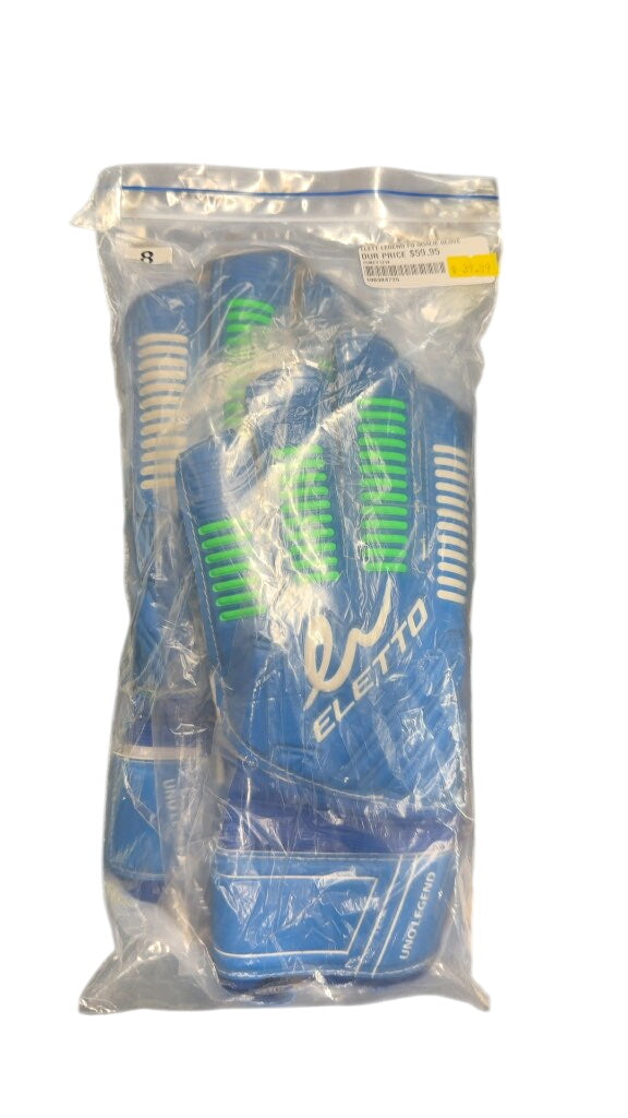 Eletto Legend FG Goalie Glove - Blue/Green - Size 8 brand new
