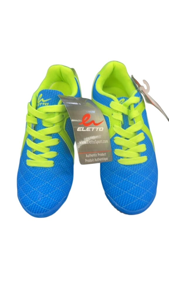 Eletto Rapido III Youth Indoor Soccer Shoes - Neon Blue/Green -brand new