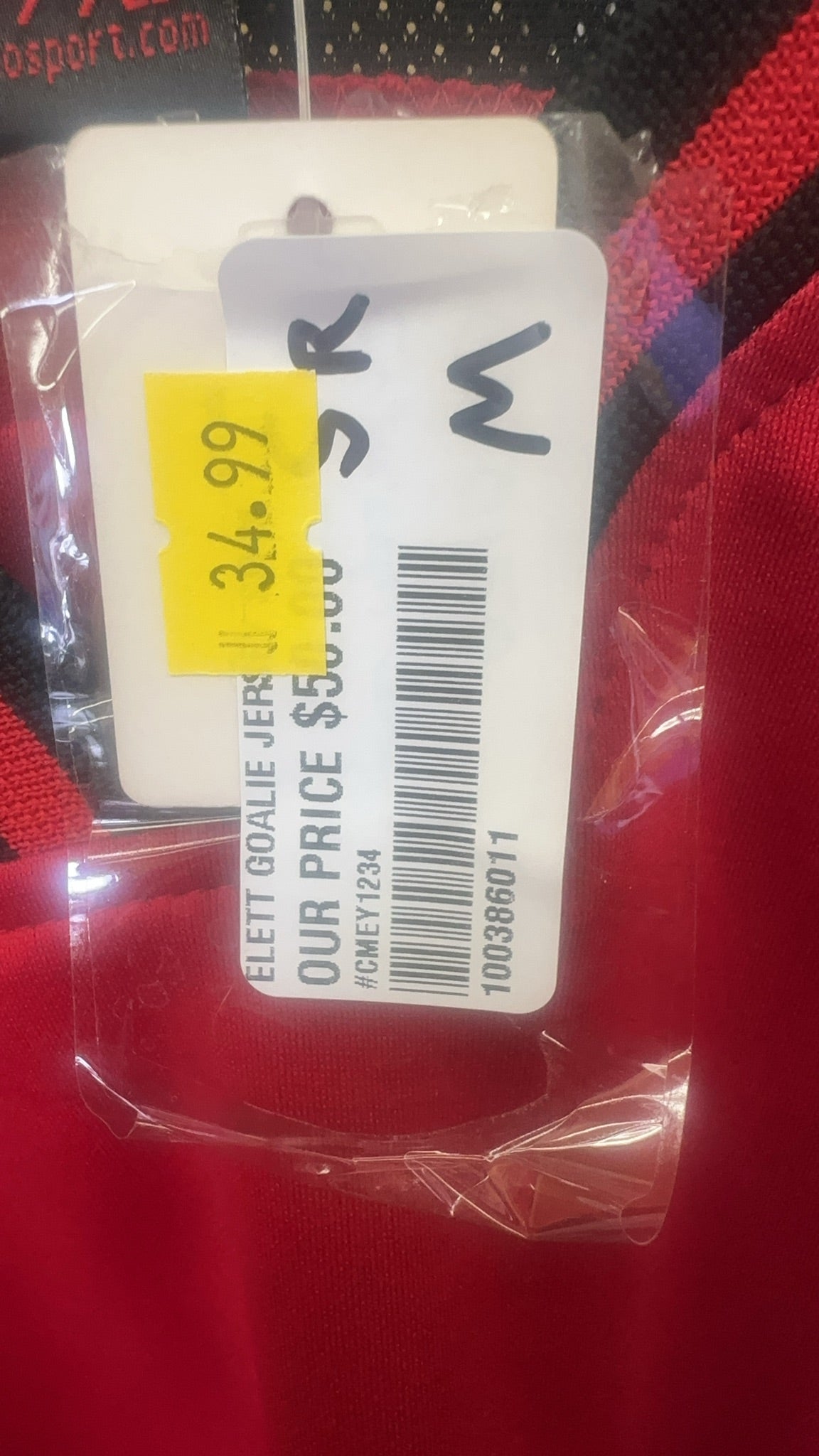 Eletto Soccer Goalie Jersey - Red/Black - Senior Medium
Brand new with tags