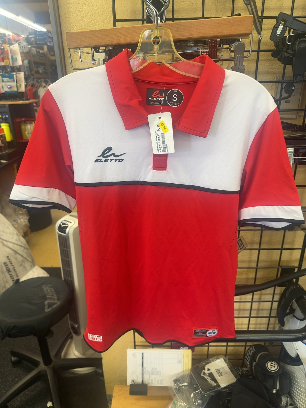 Eletto Soccer Jersey - Red/White - Size Small brand new with tags