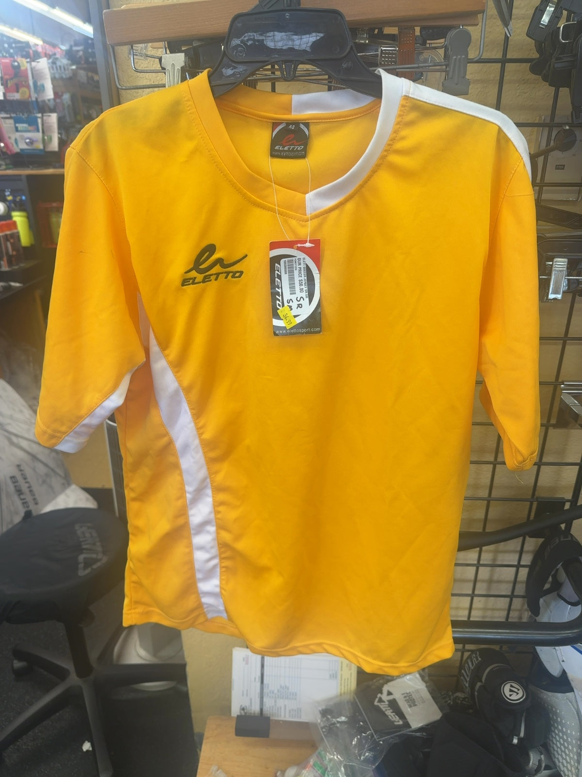 Eletto Soccer Jersey - Yellow/White - Senior Small