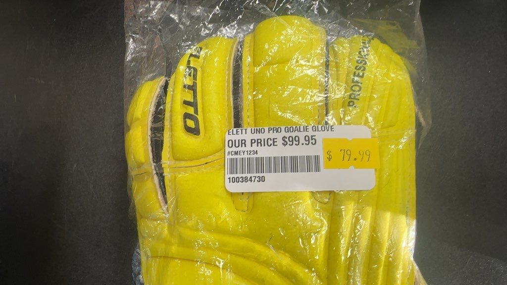 Eletto Uno Pro Soccer Goalie Gloves size 8 brand new