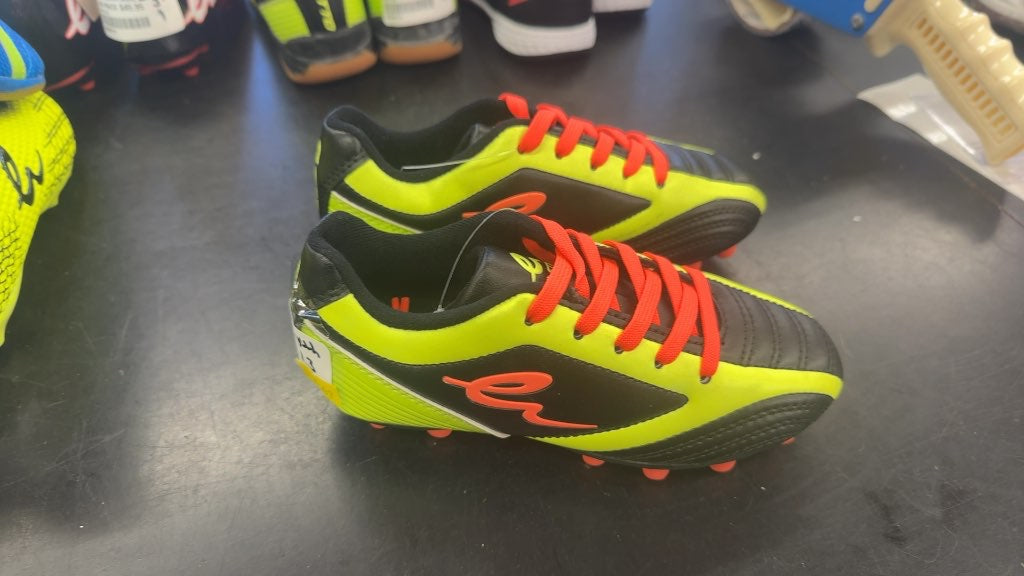 Eletto Youth Soccer Cleats - Black/Neon Yellow - Size 13