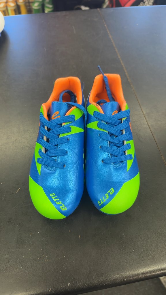 Eletto Youth Soccer Cleats Blue/Green/Orange Size 13