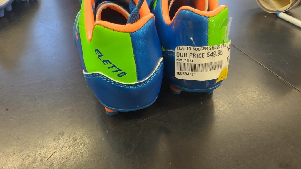 Eletto Youth Soccer Cleats Blue/Green/Orange Size 13