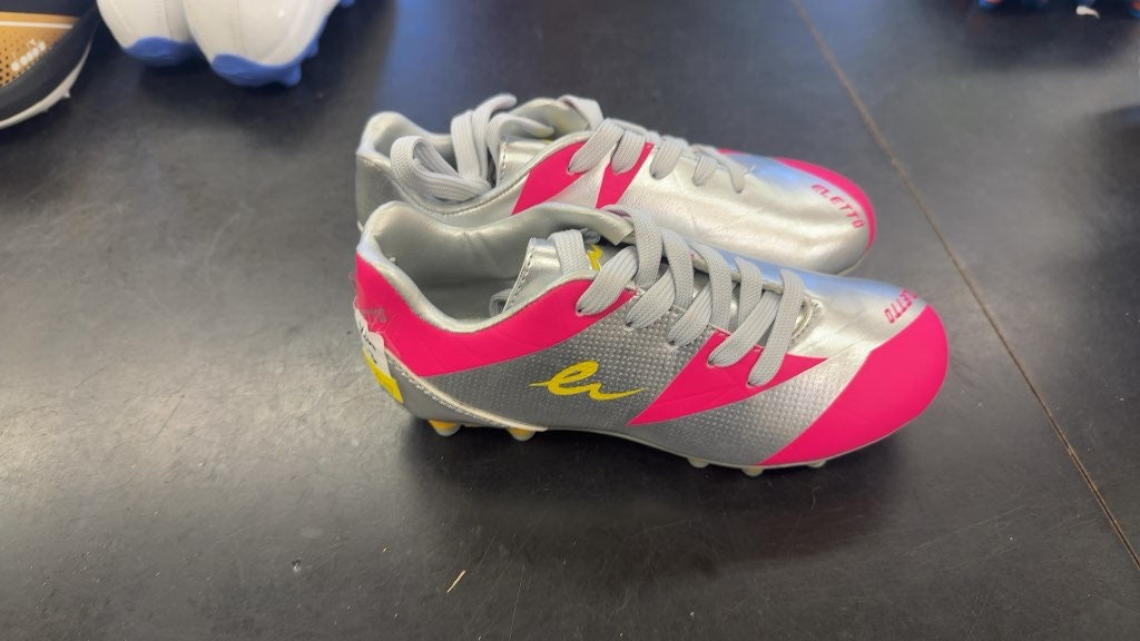 Eletto Youth Soccer Cleats - Silver/Pink - Size 13