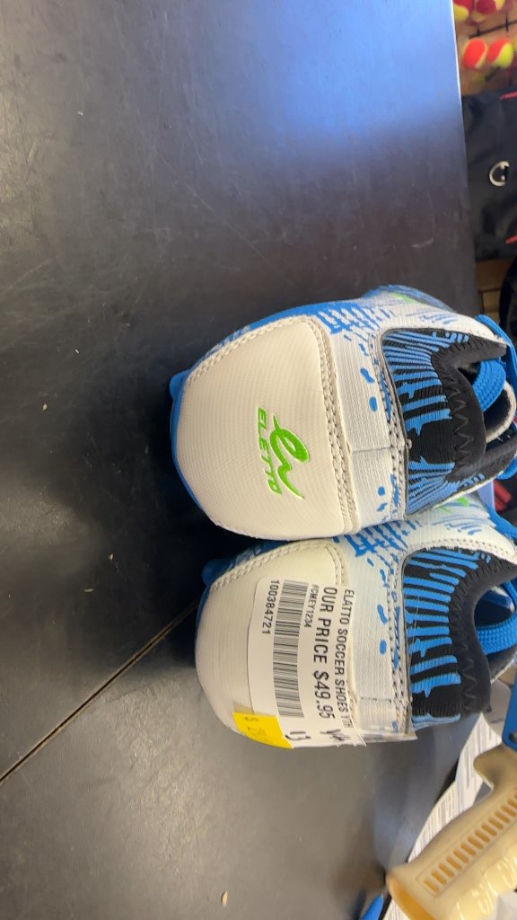 Eletto Youth Soccer Cleats Size 13 - Black/White/Blue