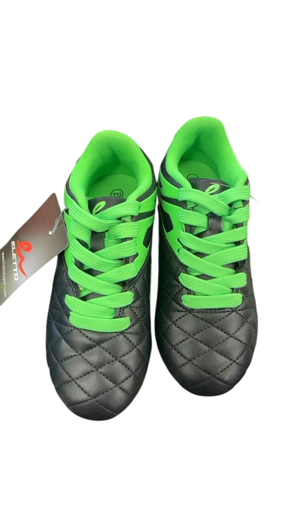 Eletto Youth Soccer Shoes Black/Green Size 13-brand new