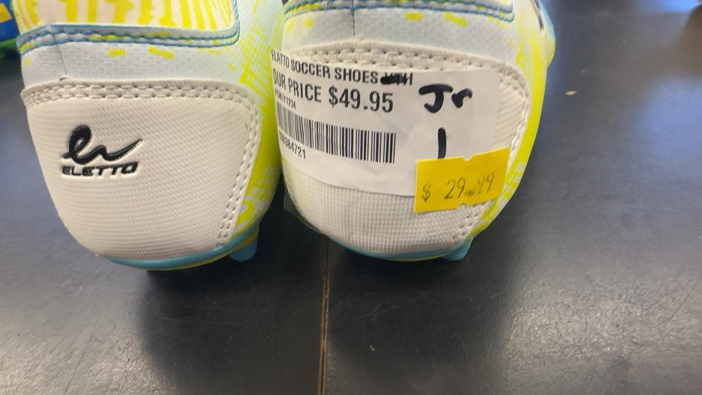 Eletto Youth Soccer Shoes - Blue/Yellow - Size Jr 1