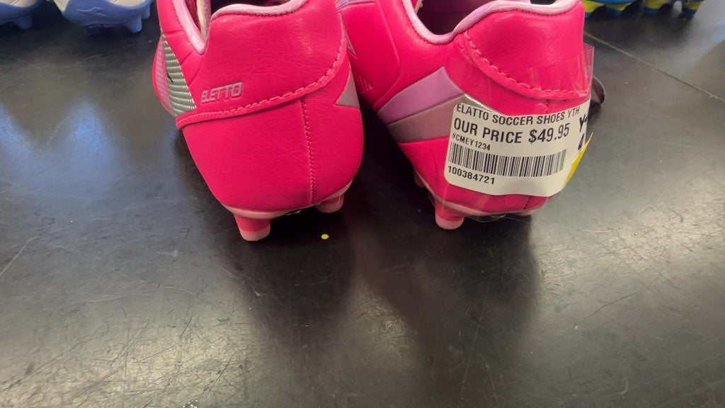 Eletto Youth Soccer Shoes - Neon Pink - Size 9