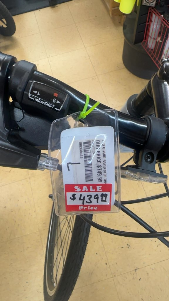 EVO Grand Rapid Step Thru Hybrid Bike Grey Large