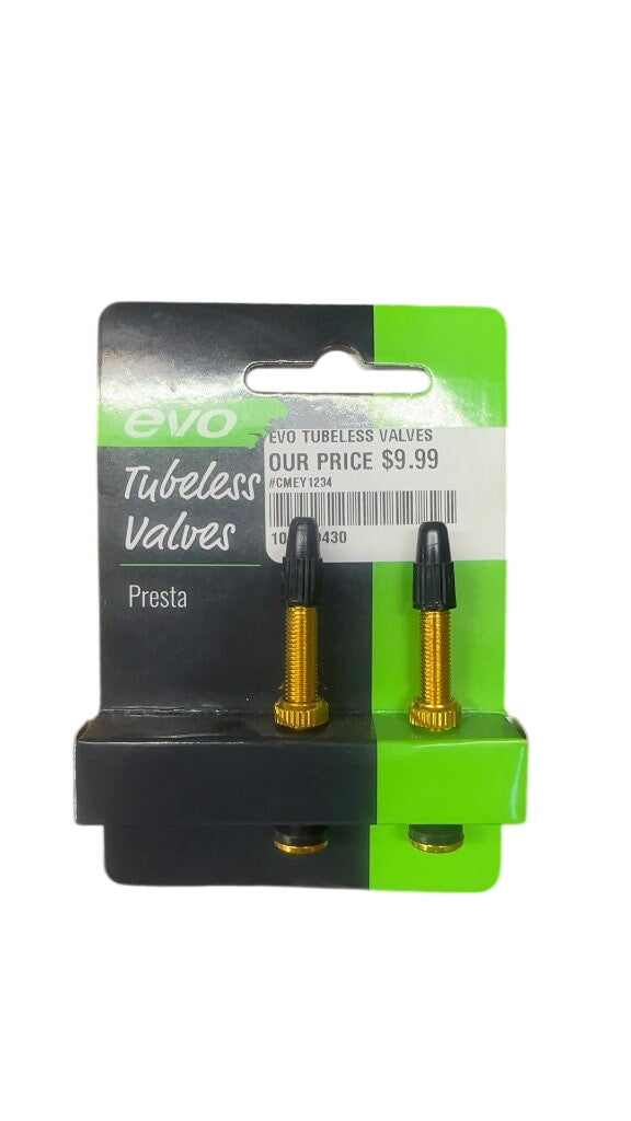 EVO Tubeless Valves Presta Gold New 44mm