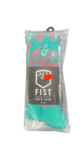 FIST Handwear Palm Crew Socks Teal/Pink New L-XL
