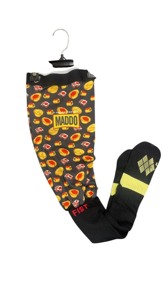 FIST Maddo Smash Forth Moto Sock + Knee Brace Sleeve Black Large-New