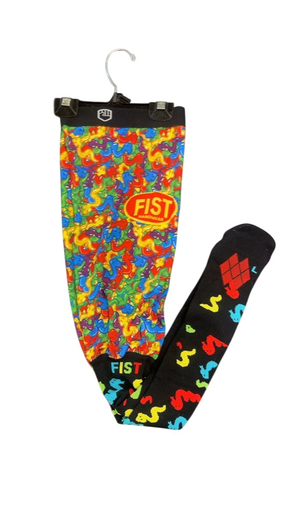 FIST Moto Sock Compression Knee Brace Sleeve Gummy Worms New Large