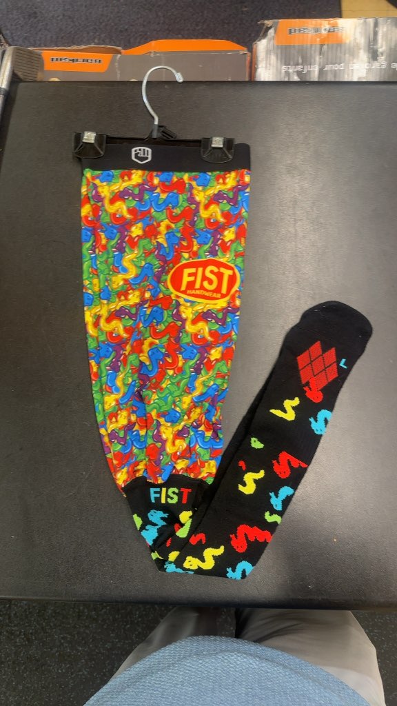 FIST Moto Sock Compression Knee Brace Sleeve Gummy Worms New Large