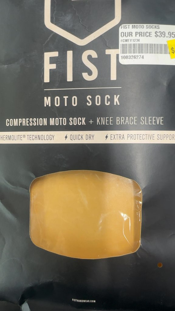 FIST Moto Sock Compression Knee Brace Sleeve Gummy Worms New Large