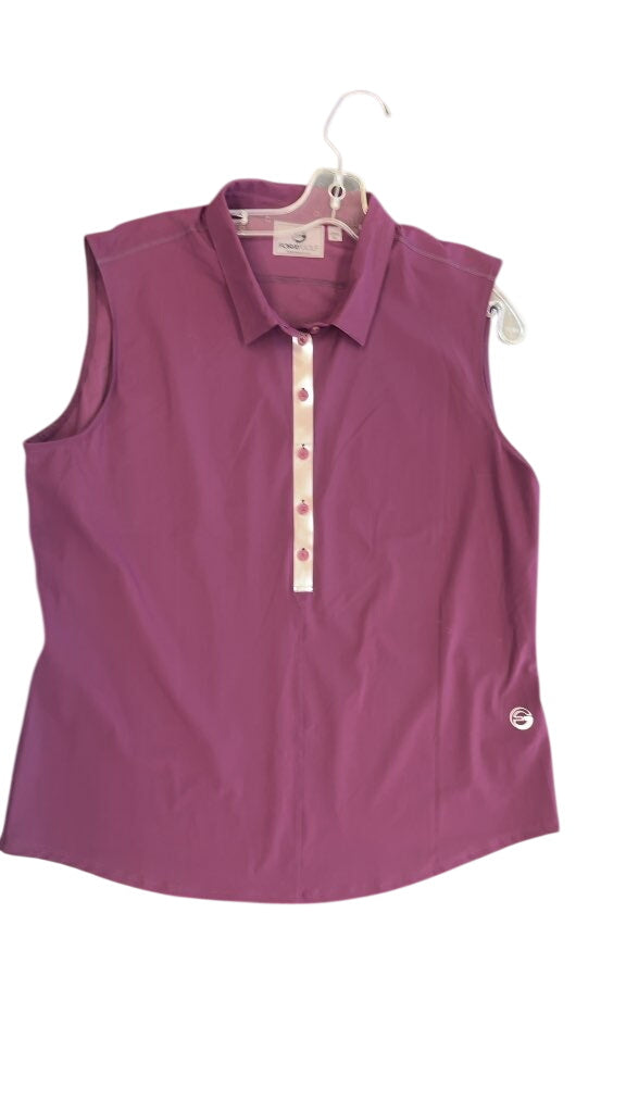 Foray Golf Sleeveless Polo Shirt Purple New  XL