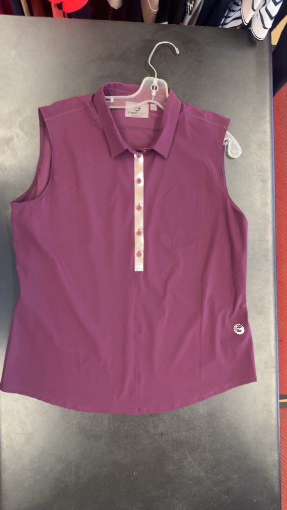 Foray Golf Sleeveless Polo Shirt Purple New  XL