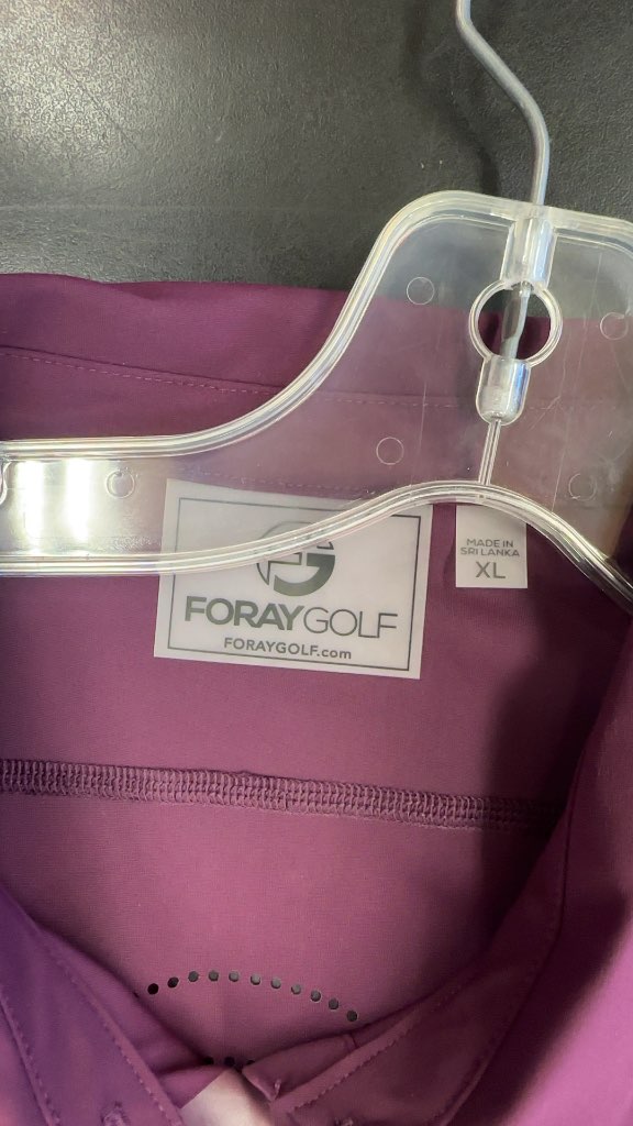 Foray Golf Sleeveless Polo Shirt Purple New  XL