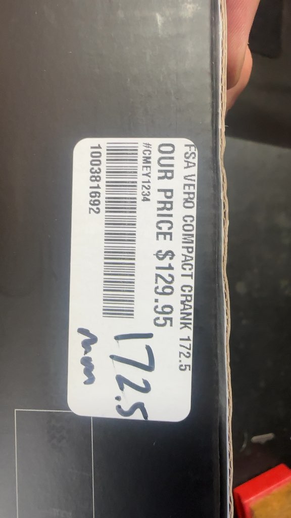 FSA Crankset Vero Compact 2x 50/34T New 172.5mm