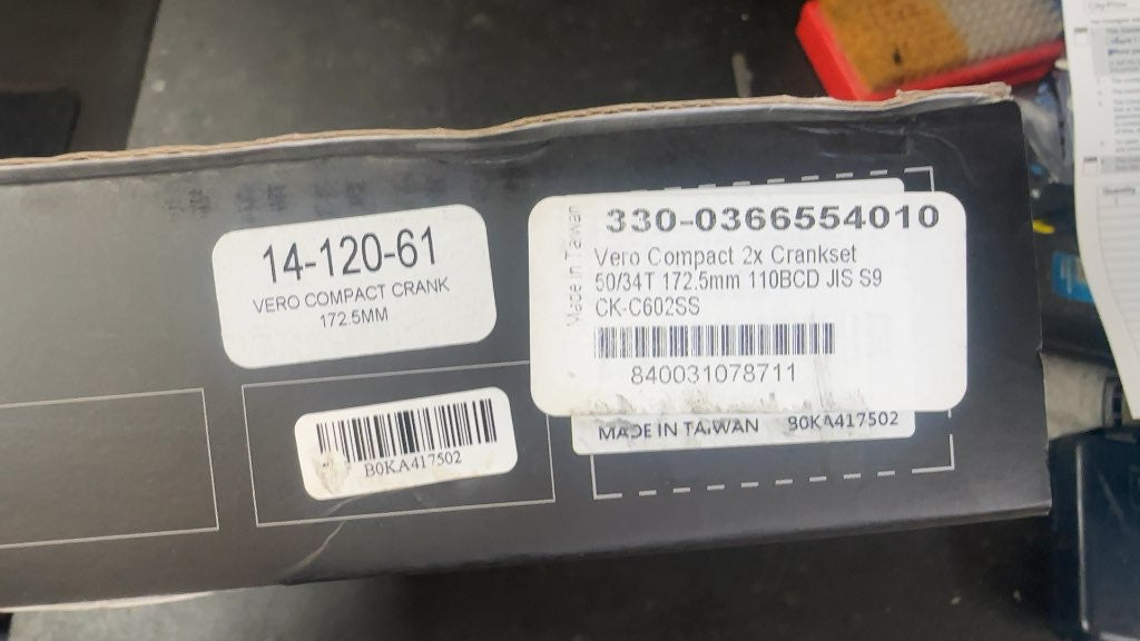FSA Crankset Vero Compact 2x 50/34T New 172.5mm