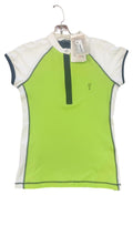 Golfino Women's Golf Polo Shirt Lime Green/White NWT Size 34-New