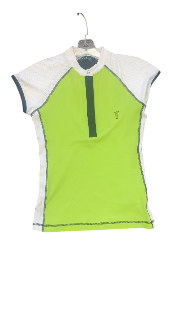 Golfino Women's Short Sleeve Golf Polo Shirt Lime Green Excellent Condition Size 32