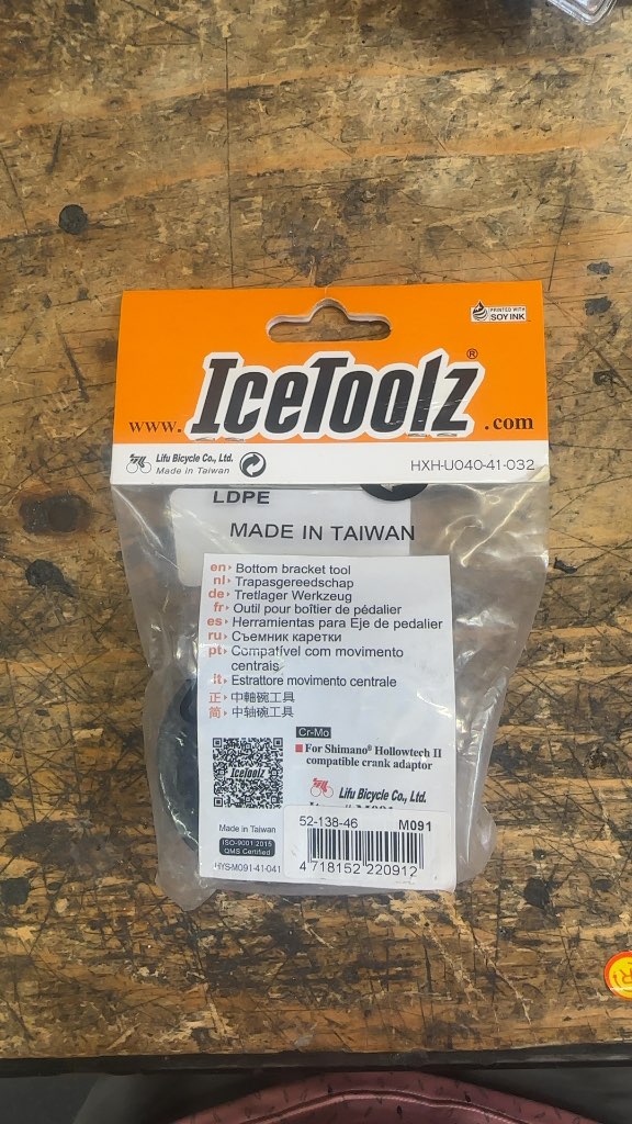 IceToolz Bottom Bracket Tool M091 Shimano Hollowtech II Compatible New