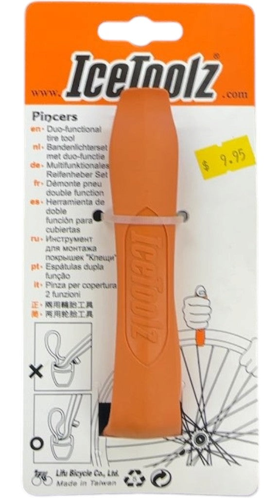 IceToolz Pincers Duo-Functional Tire Tool New Orange