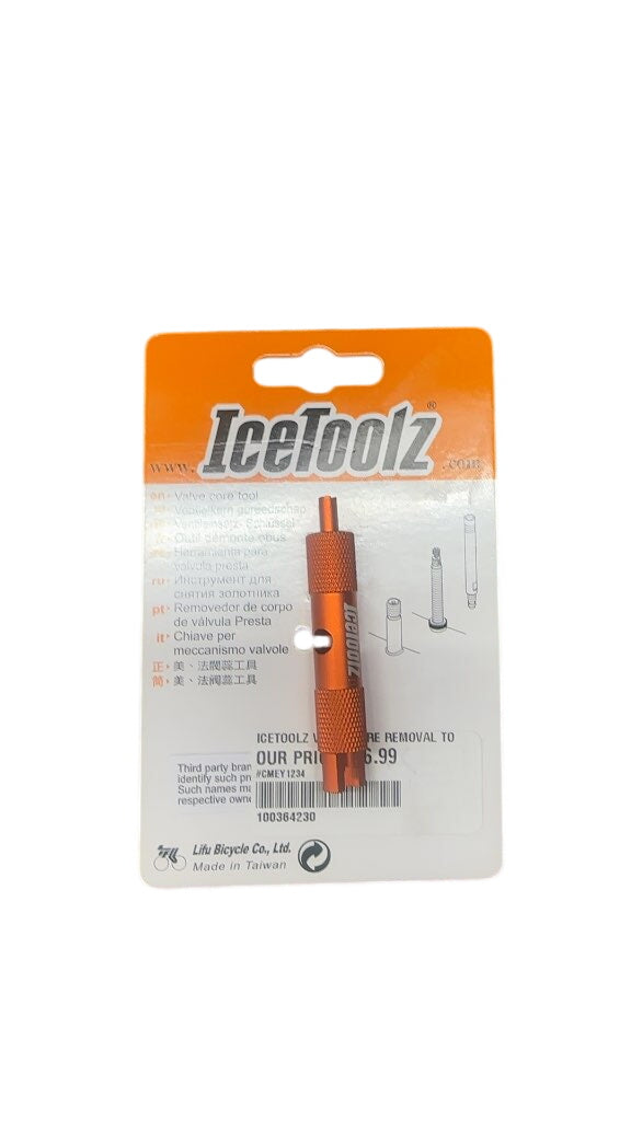 IceToolz Valve Core Tool 66V1 New Orange