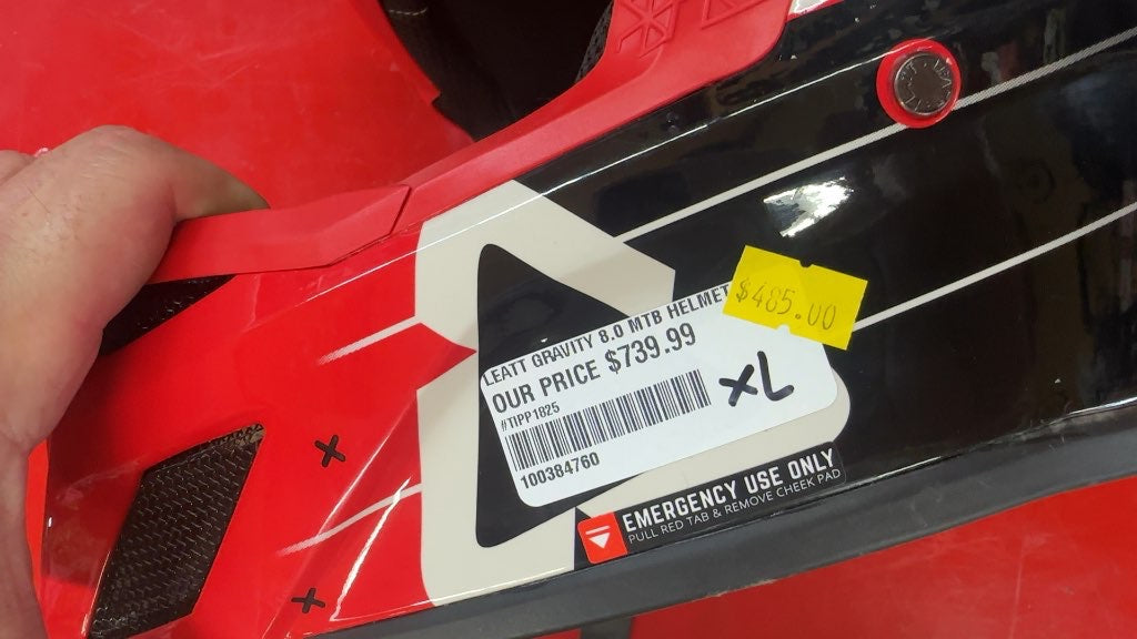 Leatt Gravity 8.0 MTB Helmet - XL - Red/Black-Brand new with tags on