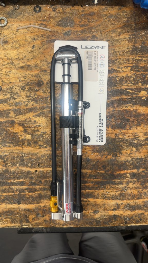 Lezyne Micro Floor Drive HPG Pump Silver New on Card