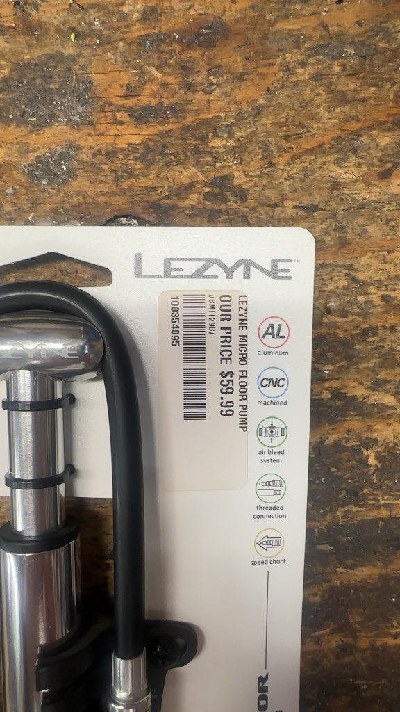 Lezyne Micro Floor Drive HPG Pump Silver New on Card