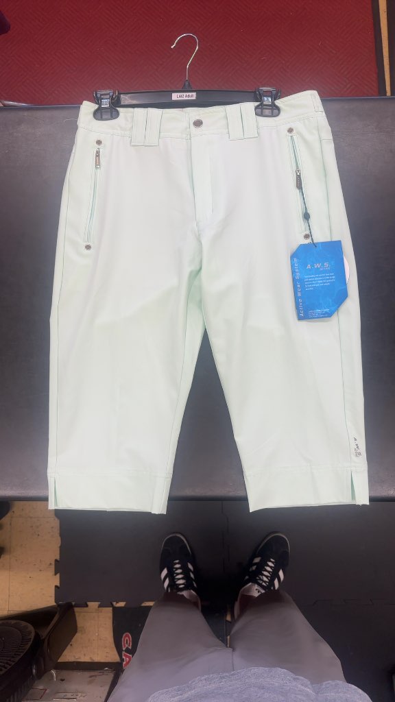 Luhta A.W.S. Active Golf Capris Slim Fit Mint Green New Size 36