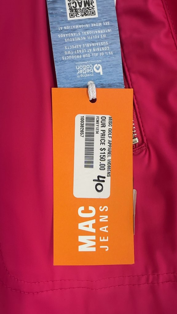 MAC Jeans Future Concept Women's Golf Pants Pink NWT Size 40