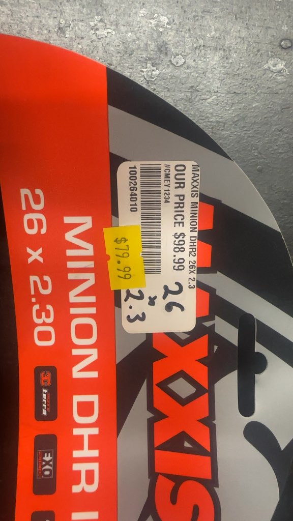 Maxxis Bike Tire Minion DHR II 3C EXO TR New 26 x 2.30