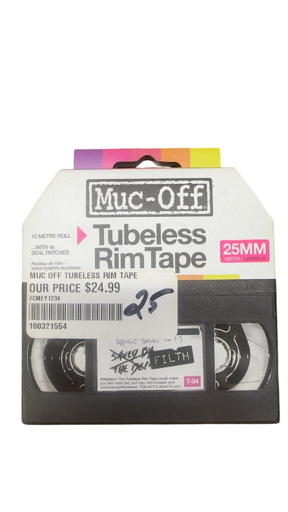 Muc-Off Tubeless Rim Tape 25mm x 10m New