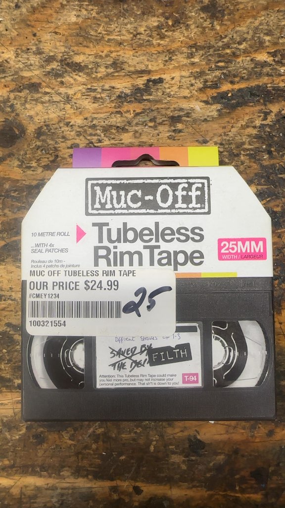Muc-Off Tubeless Rim Tape 25mm x 10m New