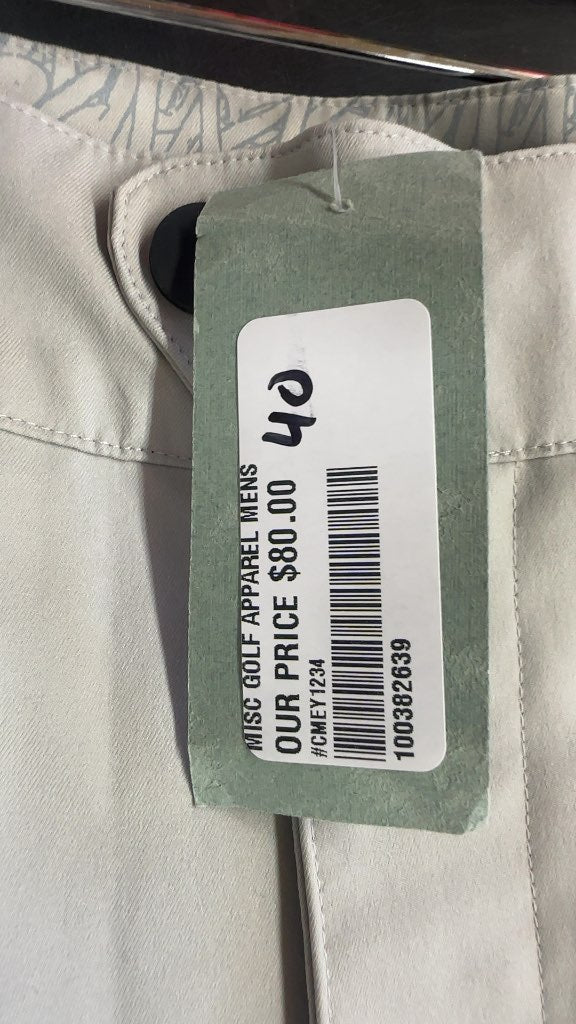 Nike Golf Relaxed Fit Pants 323368 Light Grey 40x32-New