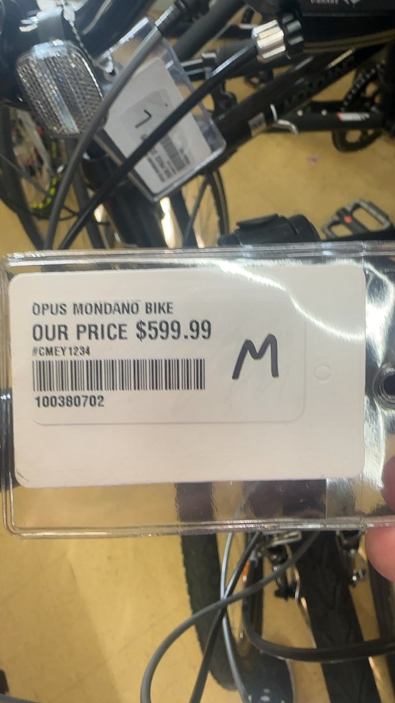 Opus Hybrid Bike Mondano Black Excellent Condition Size M