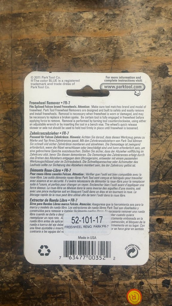 Park Tool Freewheel Remover FR-7 New