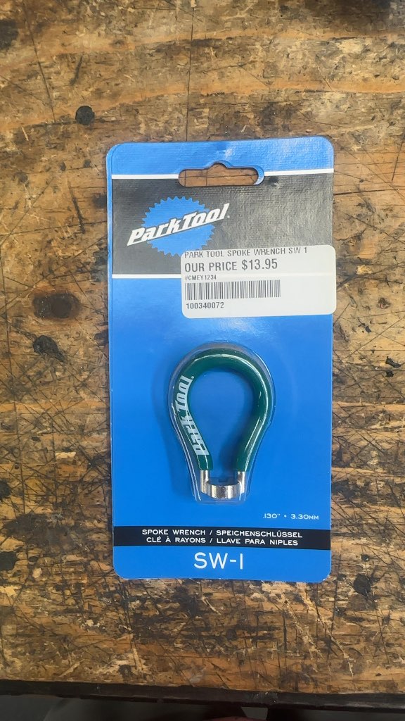 Park Tool Spoke Wrench SW-1 Green New .130" / 3.30mm