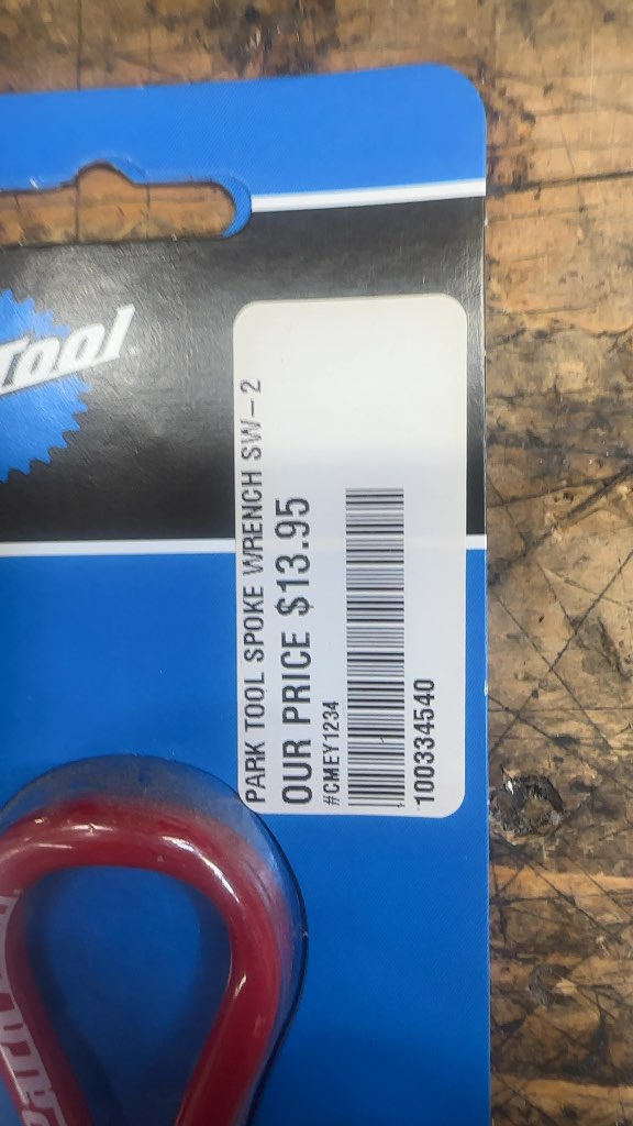 Park Tool Spoke Wrench SW-2 New Red .136" / 3.45mm